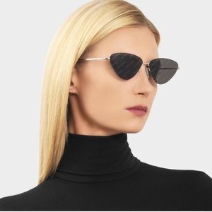 Balenciaga Invisible cat-eye silver-tone sunglasses